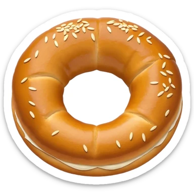 simit Turkish sesame bread ring fun emoji style sticker