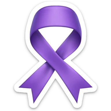 Purple ribbons for pancreatic cancer sticker
