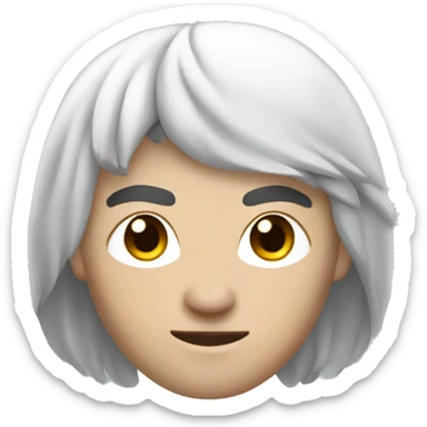 Male Mongolian warrior with white skin and blue eyes brown hair sticker