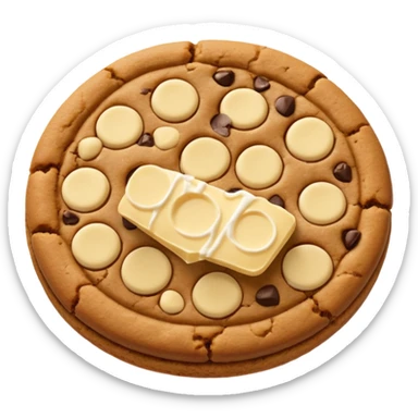 White chocolate chip chips ahoy cookie no face sticker