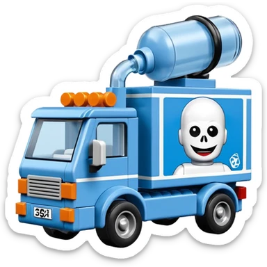  Mr. Freeze’s lightning Bug busters exterminators moving truck Lego  sticker