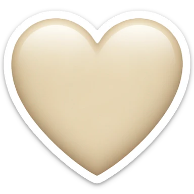 Beige heart  sticker