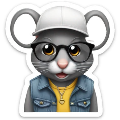 A mouse with swag sticker