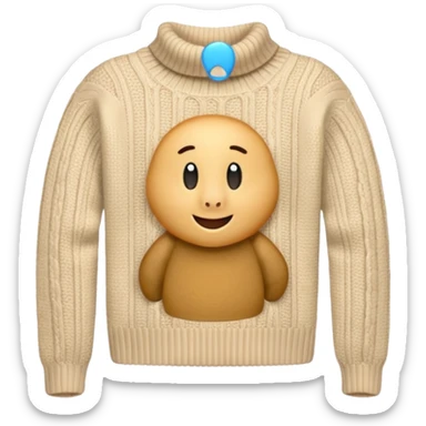 beije turtleneck sweater sticker