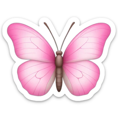 pink and white butterfly sticker