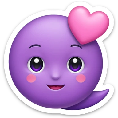 purple, pink and cute sticker