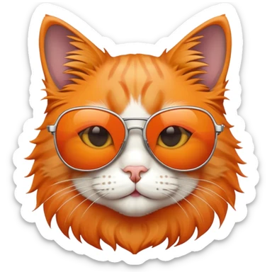 Cat with sunglasses sticker