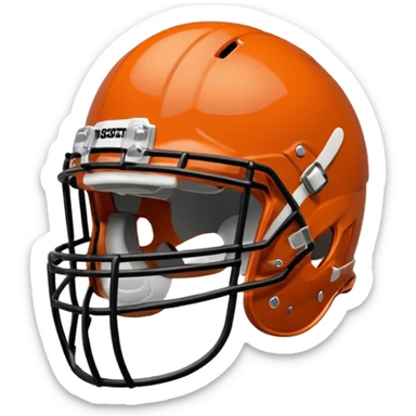 college football burnt orange  helmet sticker