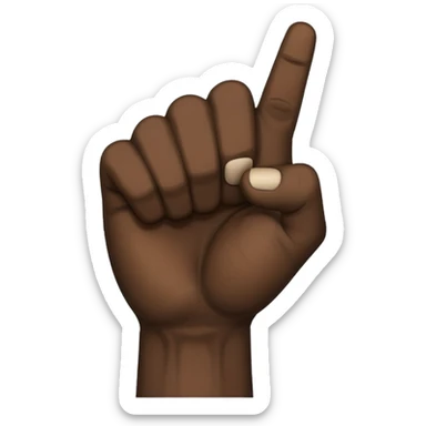a black fist, with the middle finger sticking up sticker