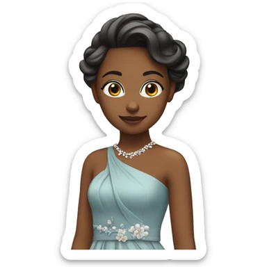 girl in elegant dress sticker