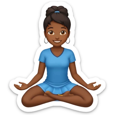 Black girl on her knees sticker