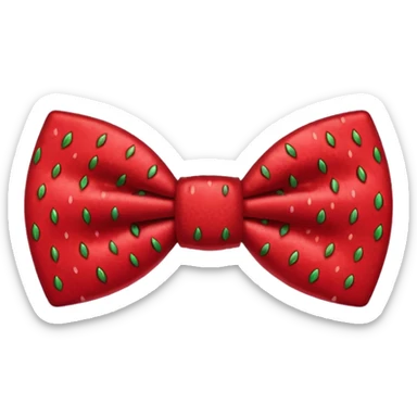 Strawberry bowtie sticker