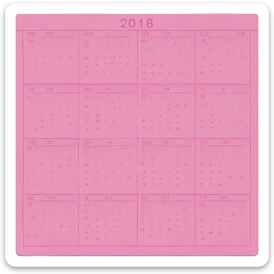 pink calendar sticker