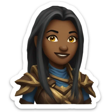 world of warcraft female human  sticker