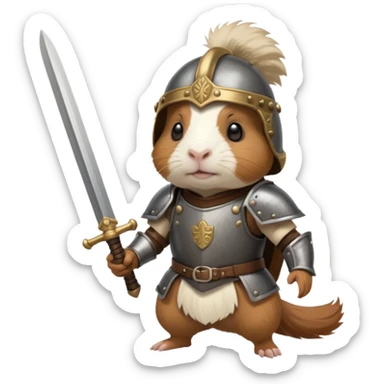 Guinea pig warrior sticker