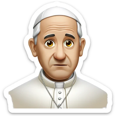 Pope Francis sad sticker