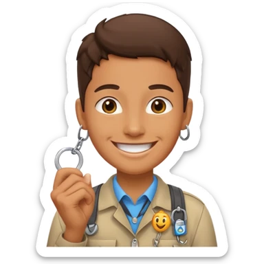 museum guide face sticker