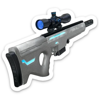 white void futiristic sniper rifle sticker