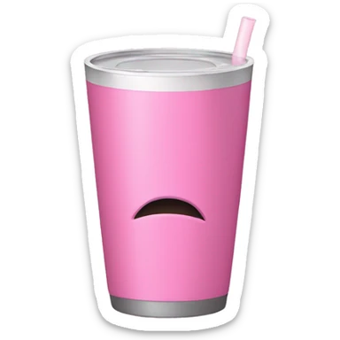 Pink drinking tumbler  sticker