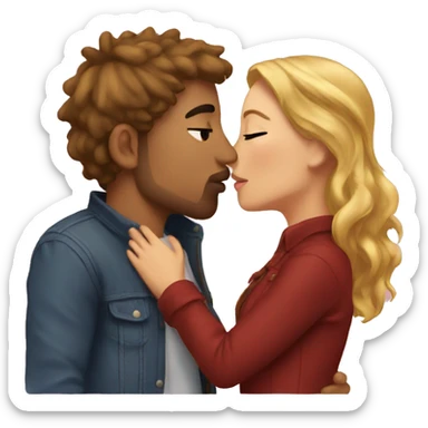 me and my boyfriend kissing sticker