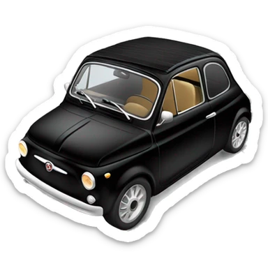 Black fiat 500c sticker