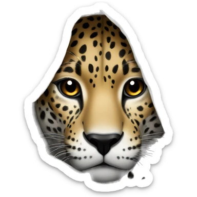 Jaguar covered in a white blanket sticker