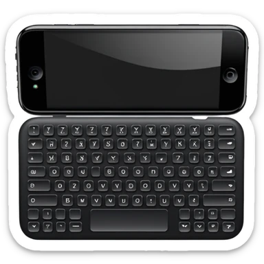 teclado, vista frontal, estilo emoji de iPhone sticker