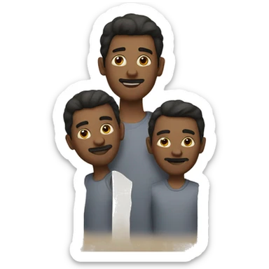 three men sticker
