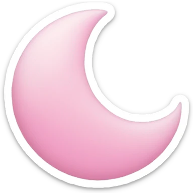 pink crescent moon  sticker