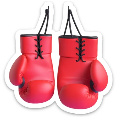 A pair of boxing gloves padded and rounded sticker