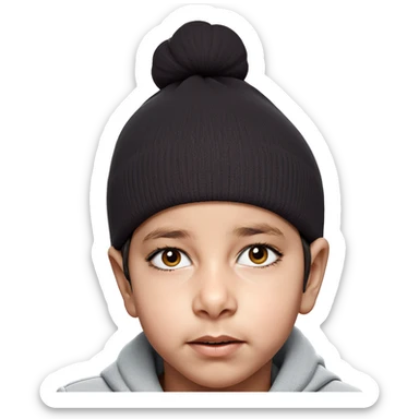 girl in beanie portrait sticker