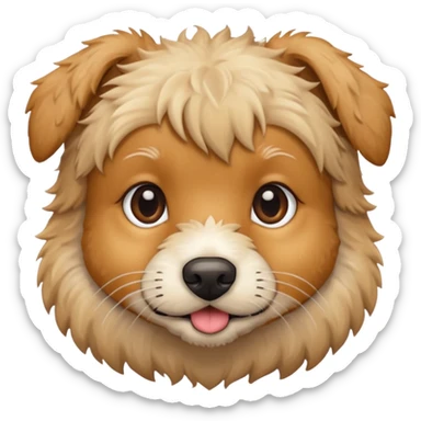 jackapoo (jack ruseel terrier + poodle) cute little kind of crusty dog but super cute, blondeish with cute little snout sticker