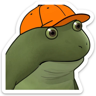 bufo with orange cap sticker
