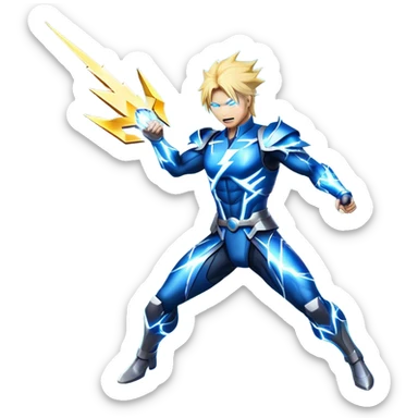 "A powerful, high-resolution emoji-style design featuring a bold, metallic ‘Raiden Fix’ text in the center. The text is large, glowing, and clearly visible. Behind the text, a bright and dynamic electric blue lightning bolt crackles across a dark, stormy background. The overall style is sharp, modern, and high-energy, emphasizing strength and impact." sticker