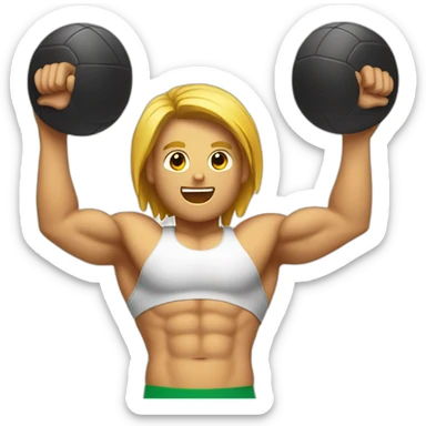 sports abs macro sticker