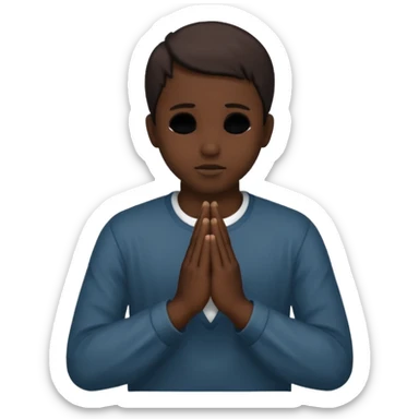 Create an emoji that reflects islamic prayer (silhouette) sticker