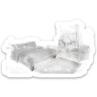 room with cotton  sticker