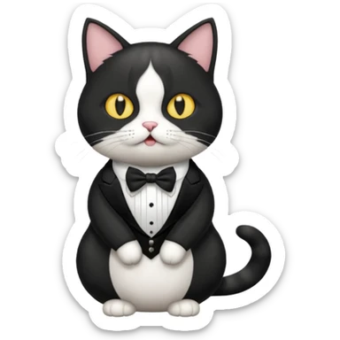 cat mafia corleone - moaning moan meow sticker