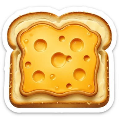 Closed cheese toast without a face sticker