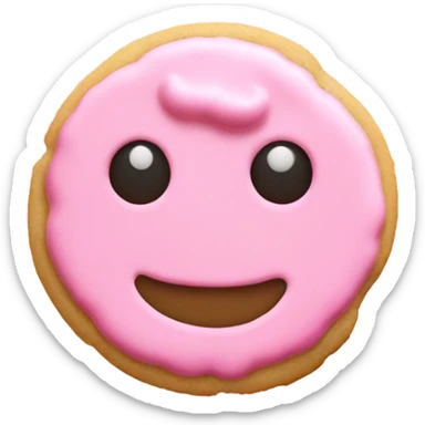 Pink sugar cookie Crumbl cookie sticker