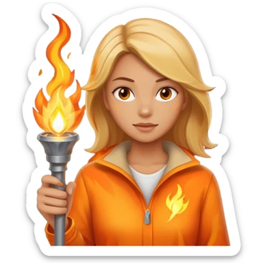 womanThe torchbearer sticker