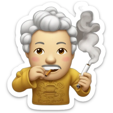 Chinois avec une cigarette  sticker