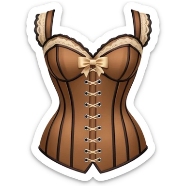 brown corset with bow sticker