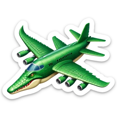 plane bomber crocodile sticker