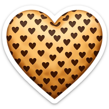 cheetah print heart  sticker