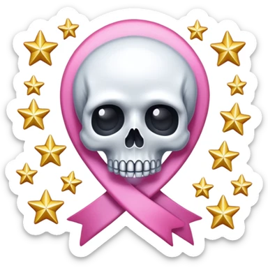 Make this 💀 with a 🎀 and some ✨ sticker