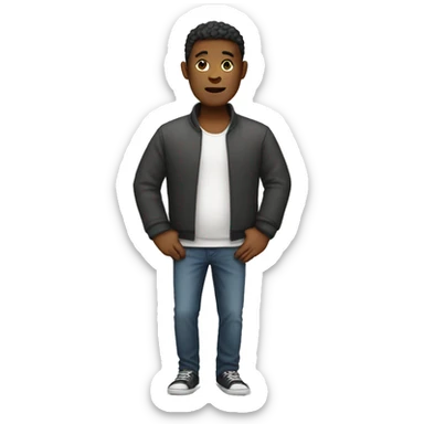 Skinny guy with big belly  sticker