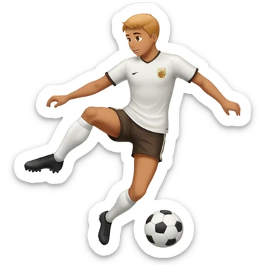 Me standing kicking the soccer ball sticker