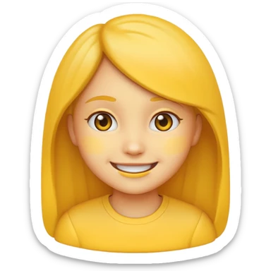 Make the girl in the photo an emoji. sticker