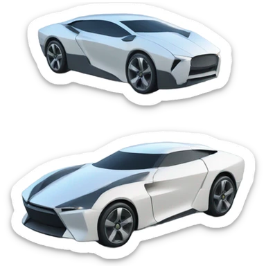 Futuristic car emoji sticker
